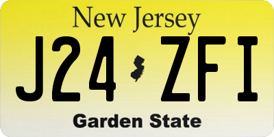 NJ license plate J24ZFI
