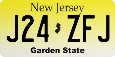 NJ license plate J24ZFJ