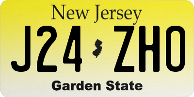 NJ license plate J24ZHO