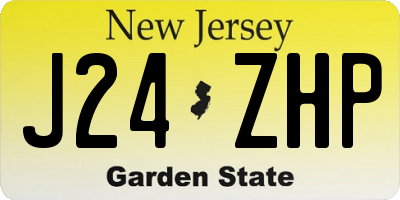 NJ license plate J24ZHP