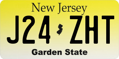 NJ license plate J24ZHT