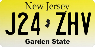 NJ license plate J24ZHV