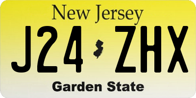 NJ license plate J24ZHX