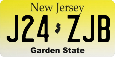 NJ license plate J24ZJB