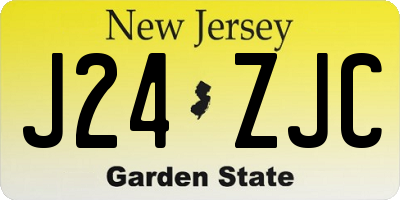 NJ license plate J24ZJC