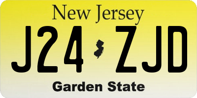 NJ license plate J24ZJD