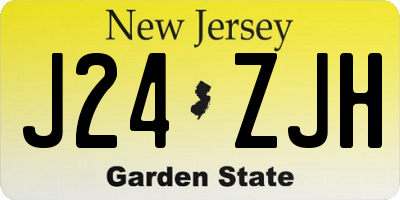 NJ license plate J24ZJH