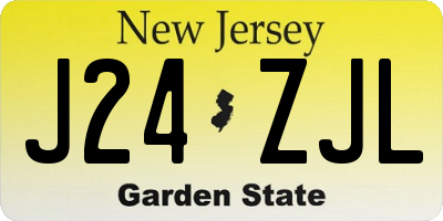 NJ license plate J24ZJL