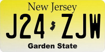 NJ license plate J24ZJW