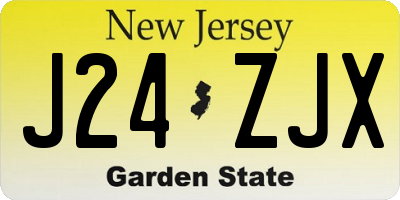 NJ license plate J24ZJX