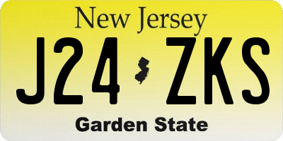 NJ license plate J24ZKS