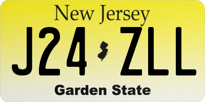 NJ license plate J24ZLL
