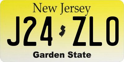 NJ license plate J24ZLO