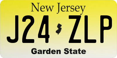 NJ license plate J24ZLP