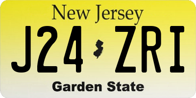 NJ license plate J24ZRI