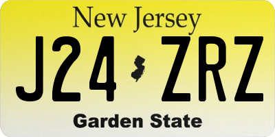 NJ license plate J24ZRZ