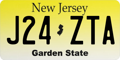 NJ license plate J24ZTA