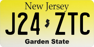 NJ license plate J24ZTC
