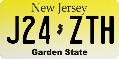 NJ license plate J24ZTH
