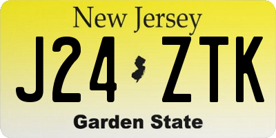 NJ license plate J24ZTK