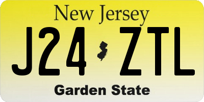 NJ license plate J24ZTL