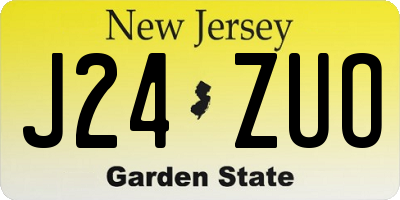 NJ license plate J24ZUO