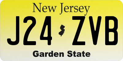 NJ license plate J24ZVB