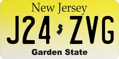 NJ license plate J24ZVG