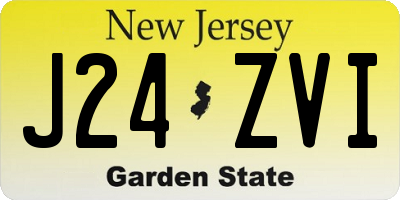 NJ license plate J24ZVI