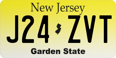NJ license plate J24ZVT