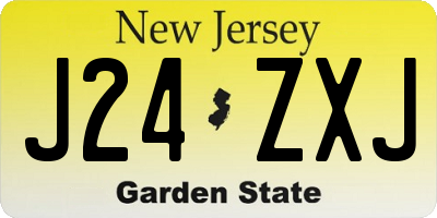 NJ license plate J24ZXJ
