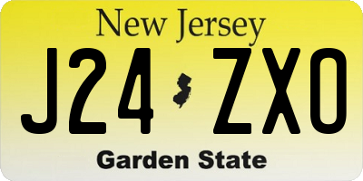 NJ license plate J24ZXO