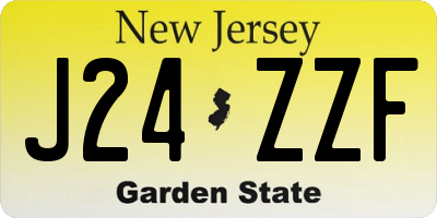 NJ license plate J24ZZF