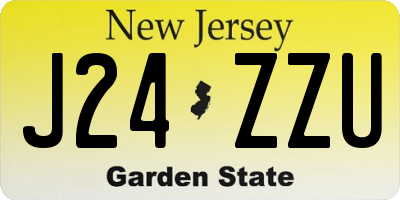 NJ license plate J24ZZU