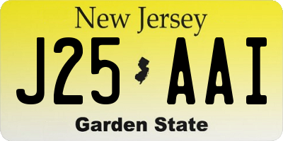 NJ license plate J25AAI