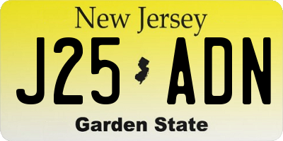 NJ license plate J25ADN