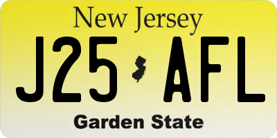 NJ license plate J25AFL