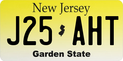 NJ license plate J25AHT
