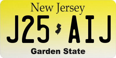 NJ license plate J25AIJ