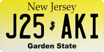 NJ license plate J25AKI