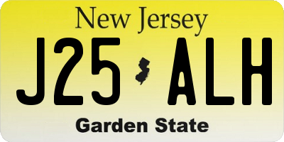 NJ license plate J25ALH