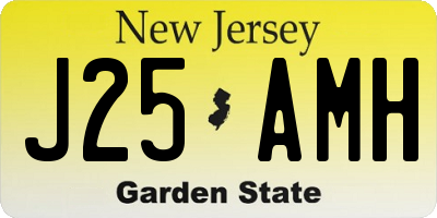 NJ license plate J25AMH