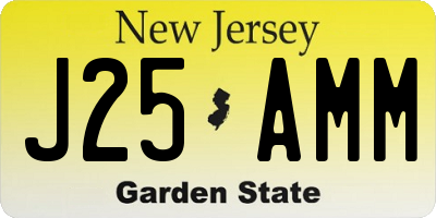 NJ license plate J25AMM