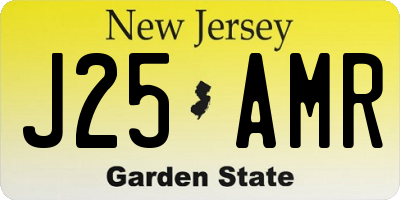 NJ license plate J25AMR