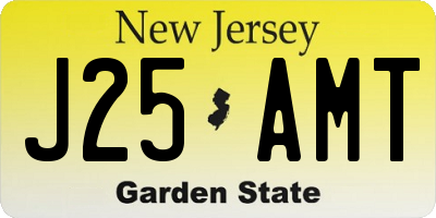 NJ license plate J25AMT