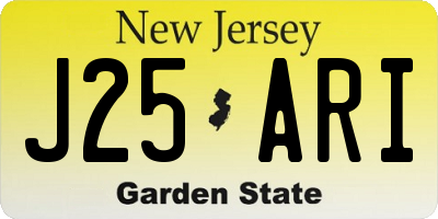 NJ license plate J25ARI