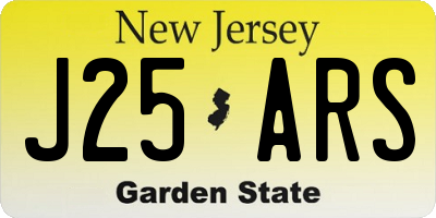 NJ license plate J25ARS