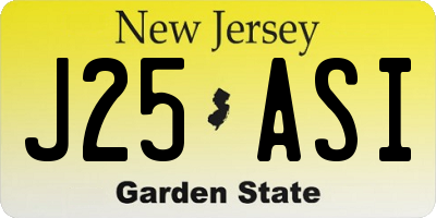 NJ license plate J25ASI