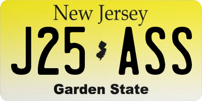 NJ license plate J25ASS