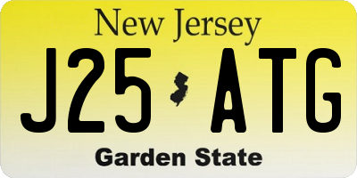 NJ license plate J25ATG